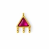 Triangular Bezel Pink Stone