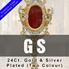 24Ct.Plaqué or et argent (bicolore)