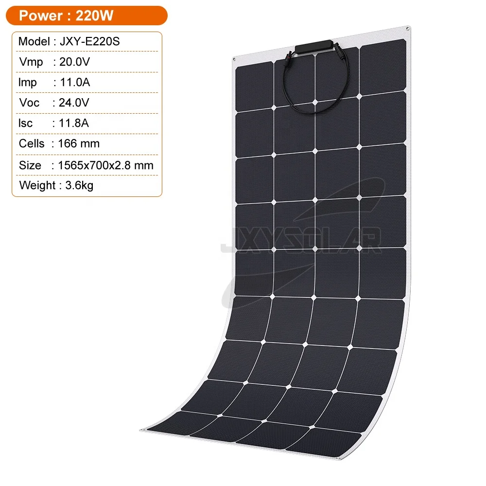 220W 20V Flexible Solar Panel Peel & Stick Solar Panel for Camping Tent