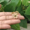 2. Crystal Quartz with Emerald CZ