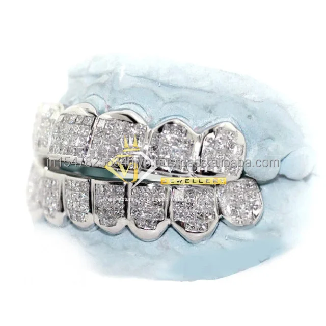 10k Solid Gold Teeth Grill Diamond 2023 Trendy Style Provence Custom