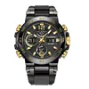 3 Cassa nera Quadrante in oro nero Cinturino nero