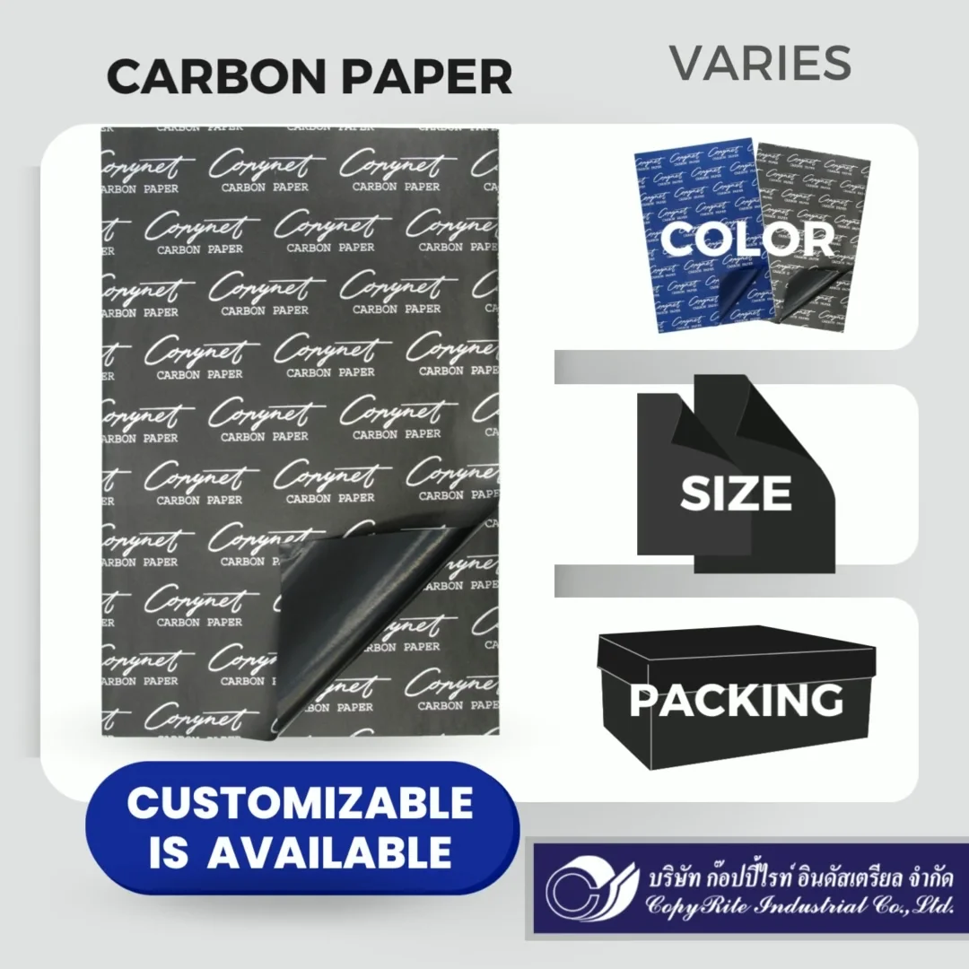 Black Color Tracing Carbon Paper 21*33cm 50sheets / Box For Garments With Clear Copies Art