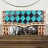 Black & Turquoise Checkered
