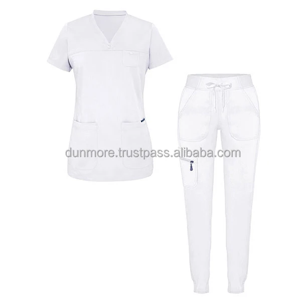 Polyester Spandex Blend Scrubs Medical Uniform Nursing Uniform Joggers Scrub Pants Medical Scrub