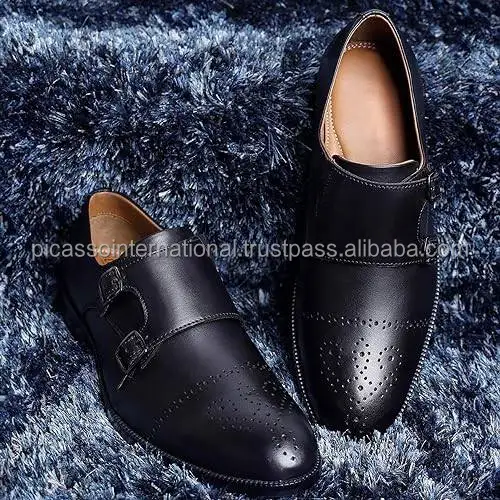 Latest Stock Arrival of Excellent Quality Luxurious Design Casual Wear Men's Shoes Genuine Leather Monk Formal Boots for Sale