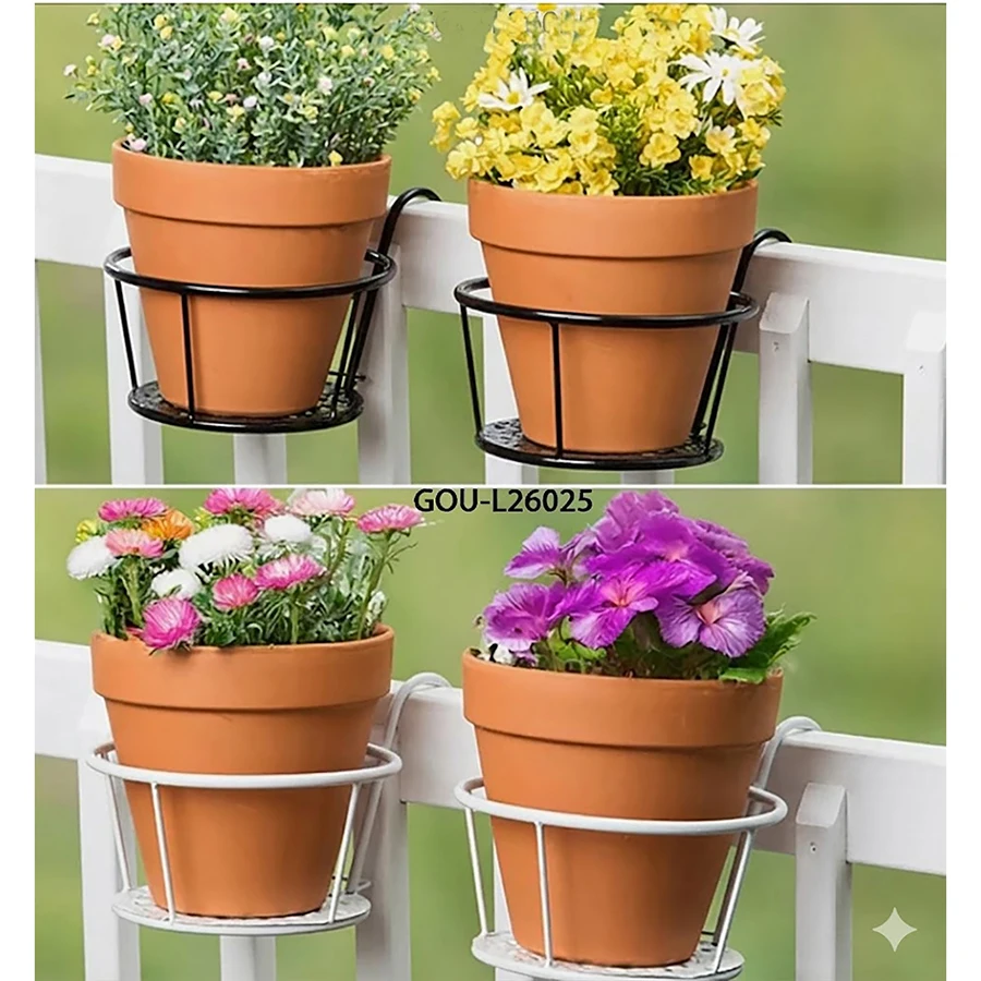 Railing Flower Pot Holders for Balcony