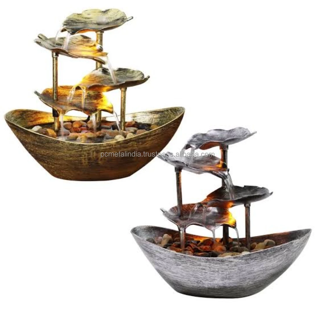 Silver Springs Relaxation Fountain Illuminated Waterfall/natural Stones
