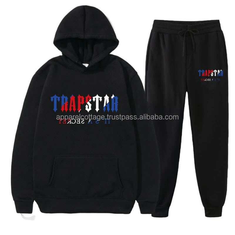 Custom Trapstar Men's Tracksuit 2 Piece Hooded Athletic Sweat Suits ...