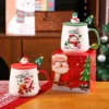 Boîte de couleur et couvercle en silicone (Bonhomme de neige)