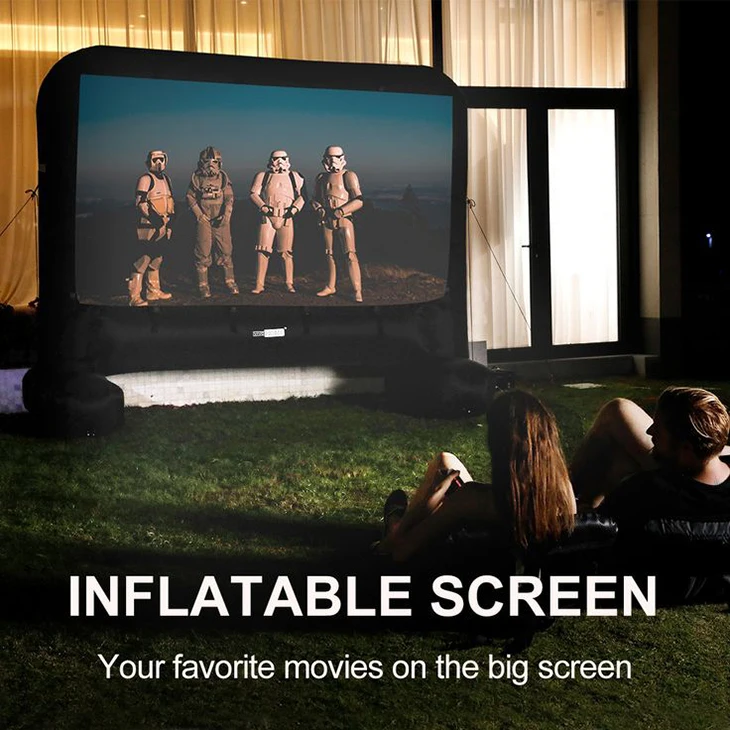 Горячая Распродажа! Для использования на открытом воздухе мгновенный ТВ-проектор экран для фильма надувной