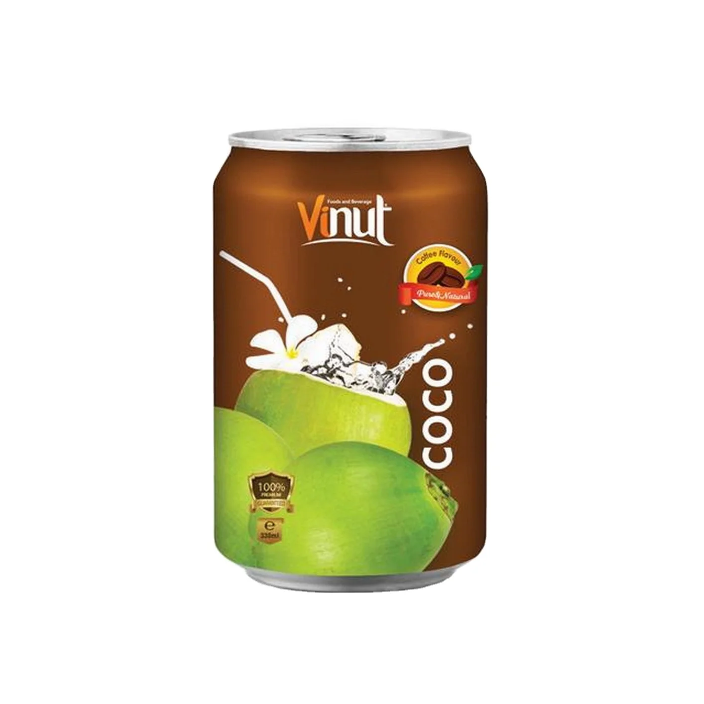 330ml vinut can (tinned) coconut water with cafe customized logo