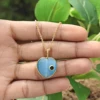 2. Oeil de chat bleu avec CZ noir