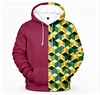 Burgundy Cube Split Hoodie