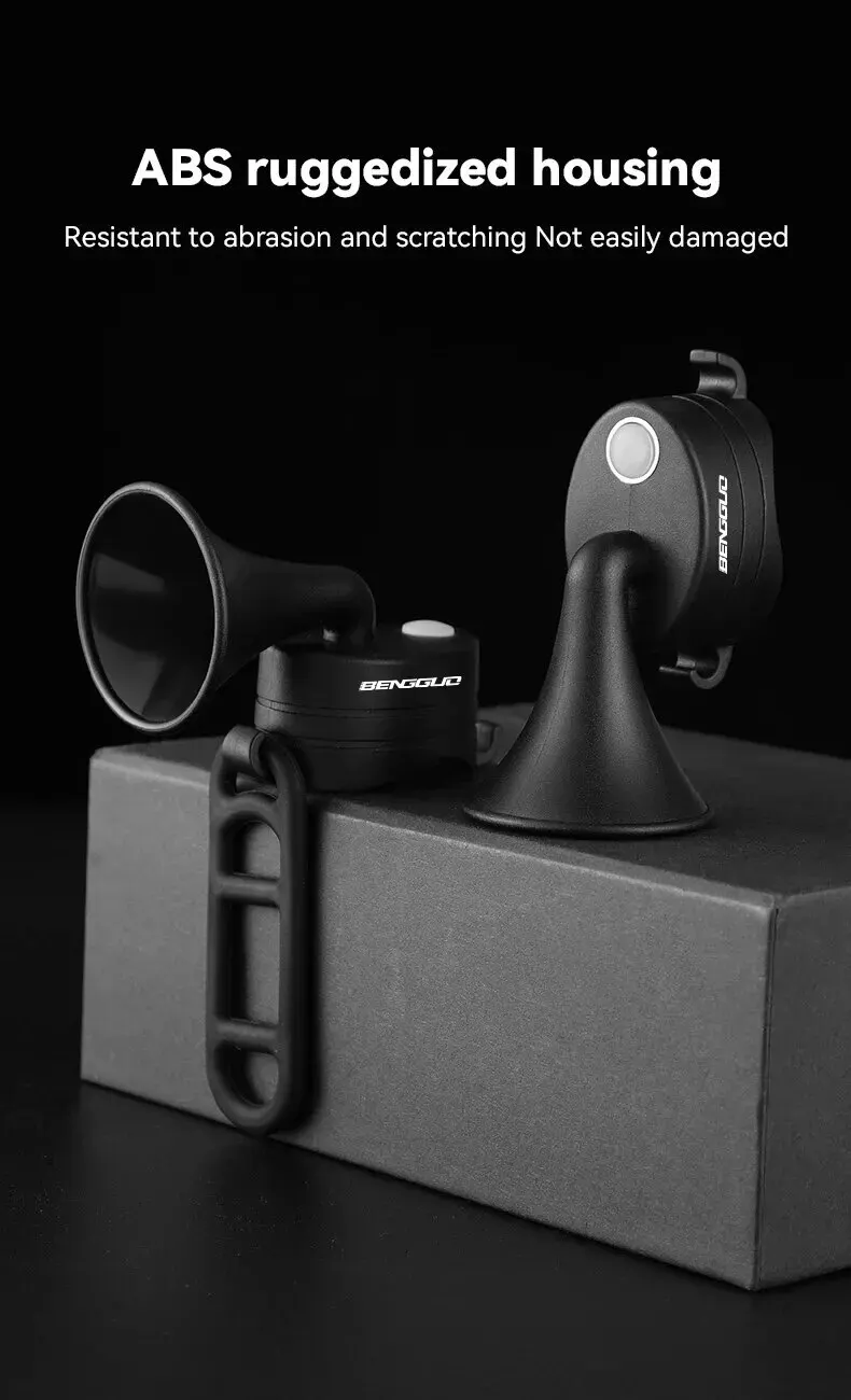Bicycle electronic horn e bike horn 120db loud warning sound usb