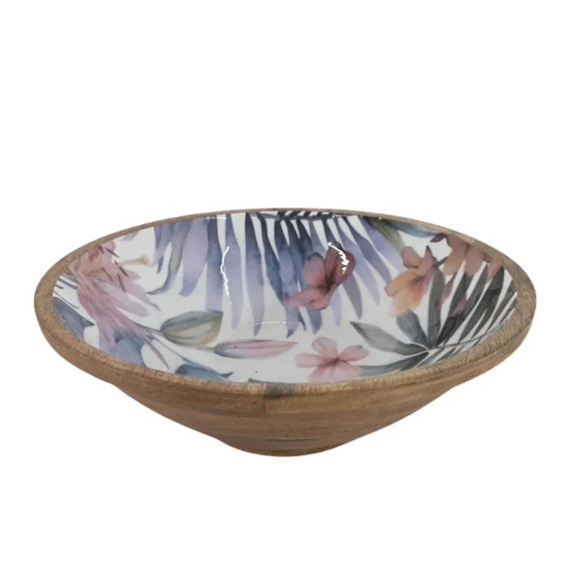 Insalatiera In Legno Naturale Fatta A Mano Grande Ciotola Rotonda In Legno Per Insalata Di Zuppa Piatti Per Ciotola Set Di Utensili Da Cucina In Legno Di Alta Qualità