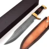 Acid Wash Blade & Micarta Leather Handle