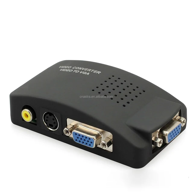 Computer PC Laptop to TV Converter Box- VGA to RCA S-Video Composite Adapter Switch HDMI converter