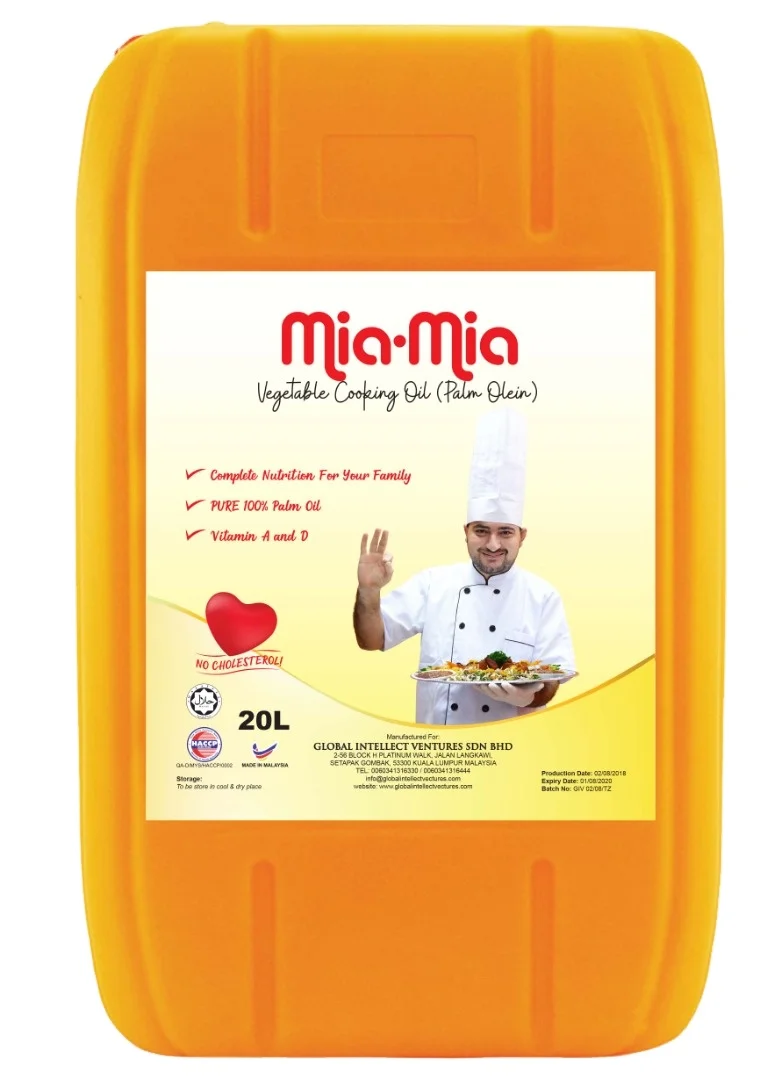 Mia Mia Cooking Oil From Malaysia Size 10l Jerrycan White/ Yellow
