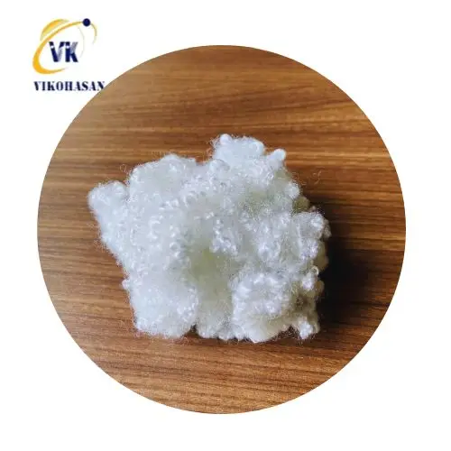 High Quality Recycled Polyester Staple Fiber 7D64mm HCS 15D64mm HCS Abrasion-Resistant Heat-Resistant Hollow Conjugated Fiber