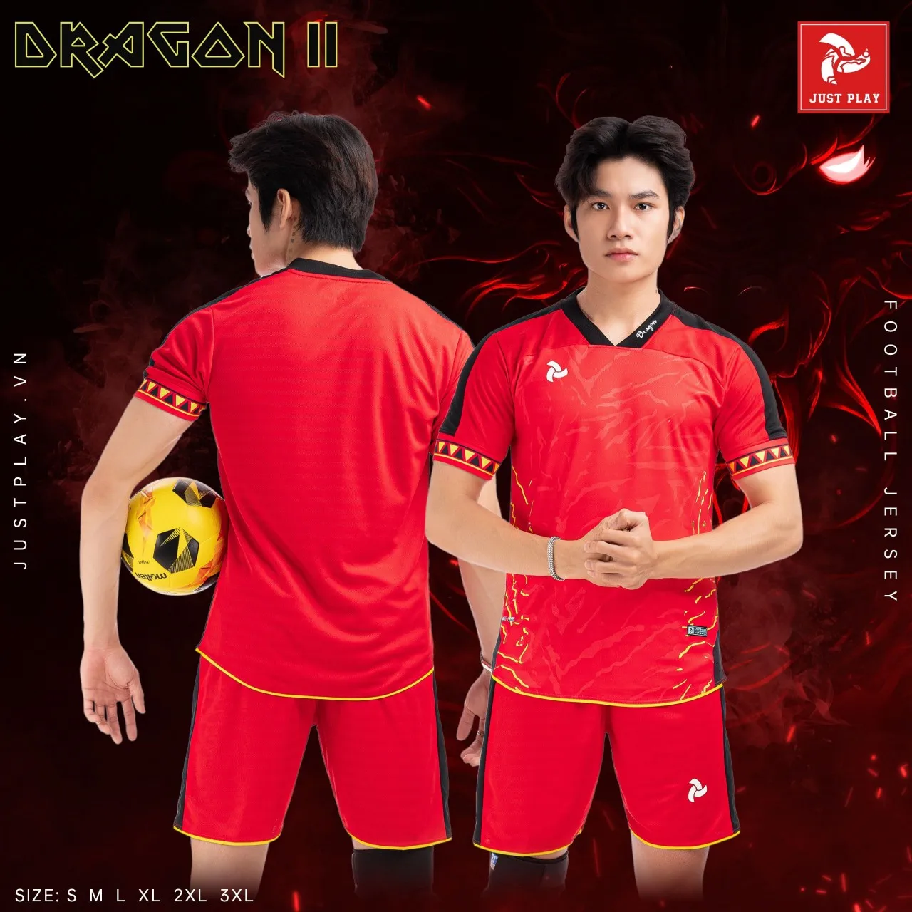 High Quality Dragon II Soccer Jerseys Team Uniform Custom Labels Heat-Transfer Printing 100% Polyester Unisex Just Play Original