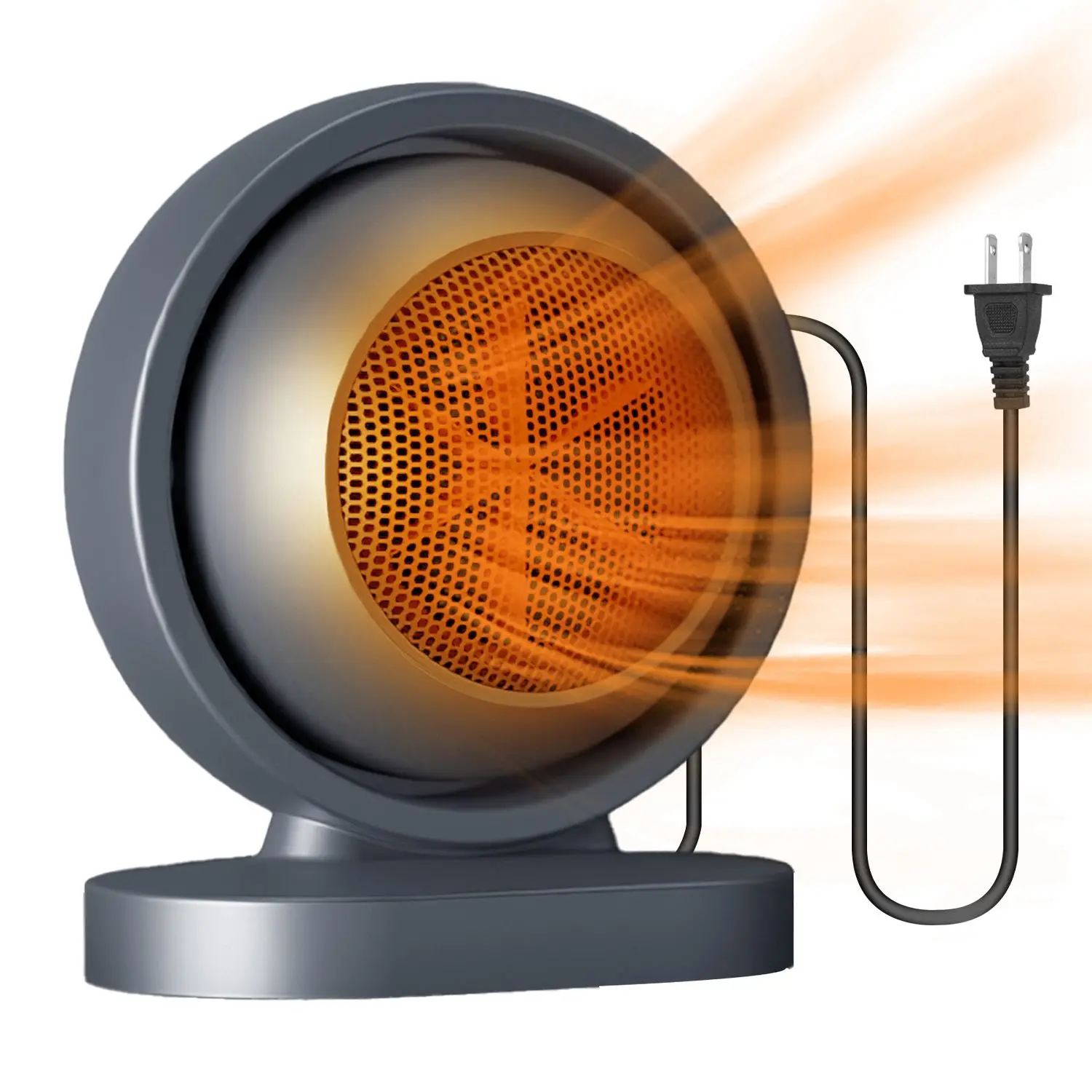 Desktop Electric Heater, 380W, Portable, 30-degree, 3S - detail 4