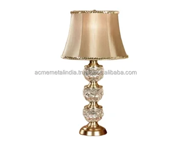 Luxury Bedside Lamp Wakefield Mercury Glass Satin Gold & Nickel Table Lamp White Fabric Shade For Indoor Lighting Home Decor