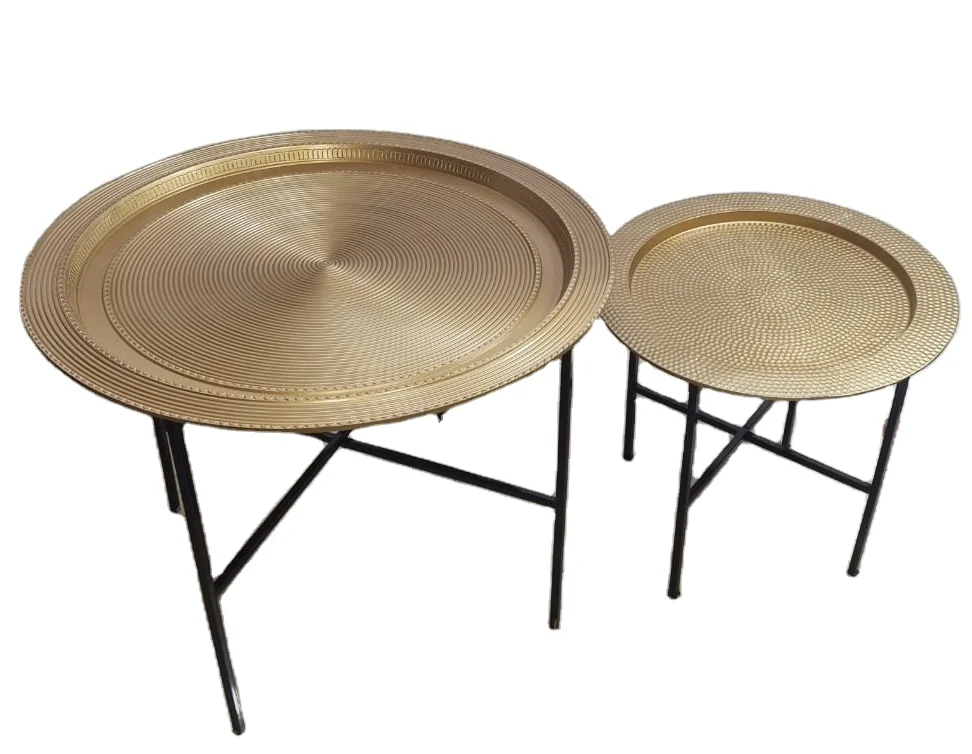 Moroccan Tea Table Set Handcrafted Unique Classic New Midcentury Design Arabian Coffee Table or Indoor Living Room Center Table.