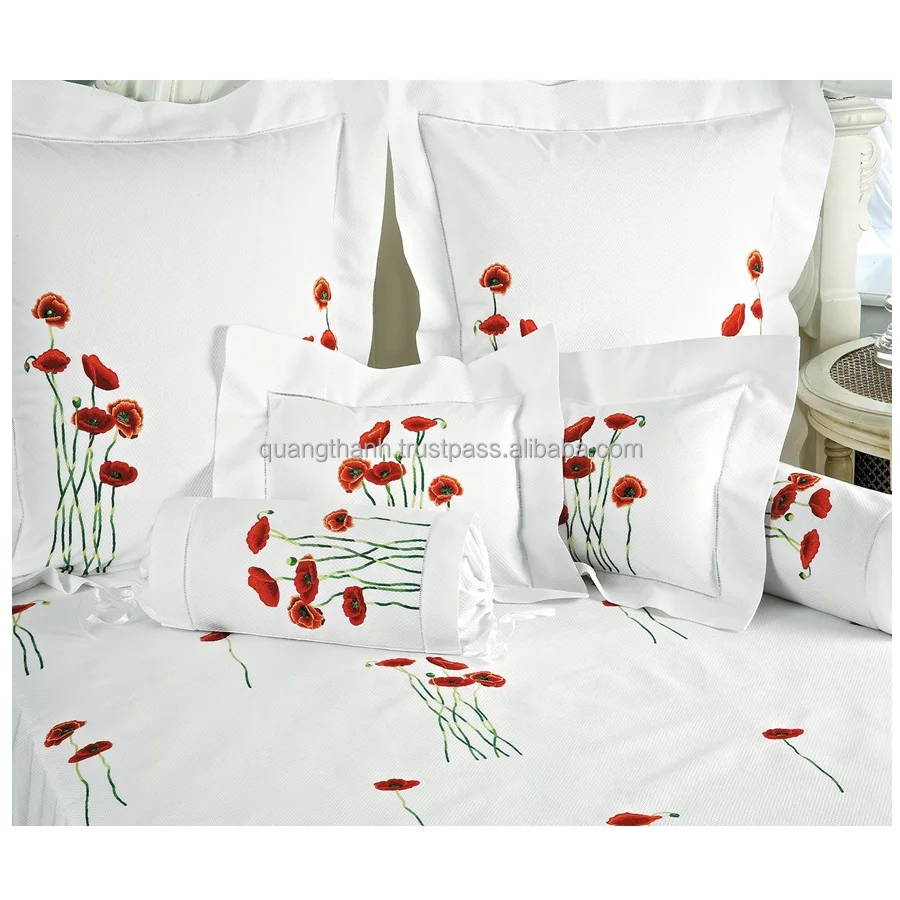 Hand Embroidery Bedding Sets Duvet Cover,100 Cotton Quang Thanh