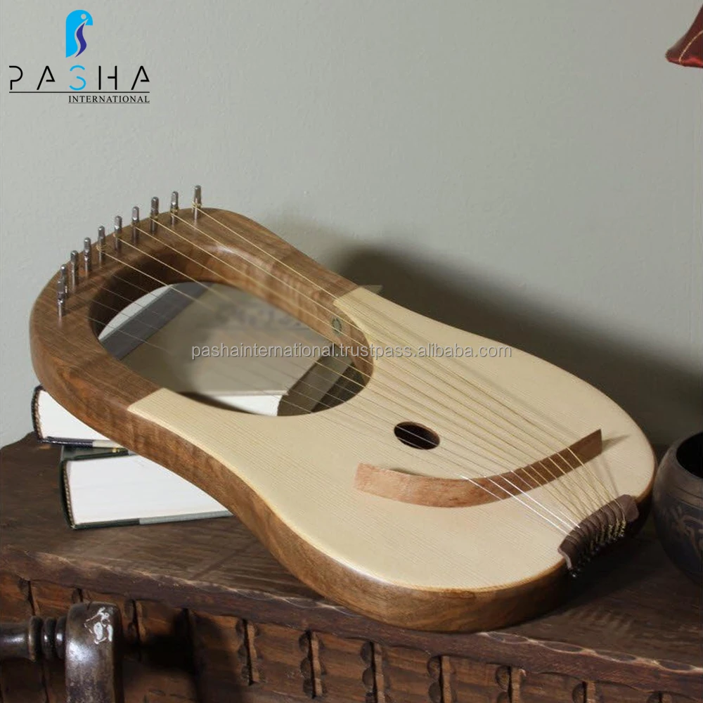 10 String Lyre Harp Musical Instrument Rosewood Material Highland