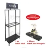 1 pc black rack + 60pcs black hair hangers