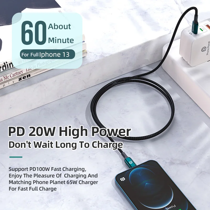 Телефон планета Подгонянный кабель для синхронизации данных USB передачи типа C быстрая ВЫСОКАЯ ЧЁТКОСТЬ быстро заряжающийся мобильный телефон зарядное устройство IPhone 11 12 13