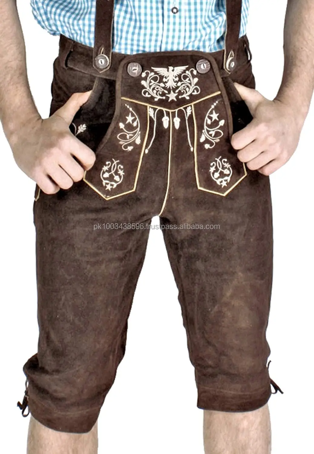 Custom Logo Bavarian Classic Long Lederhosen For Men Custom German