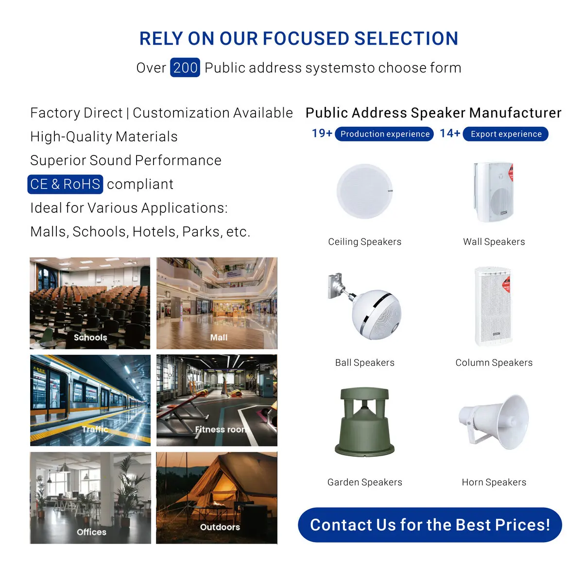 OEM Indoor Wireless for Bluetooth Ceiling Speaker for Home Theatre 70V 100V Metal Grille with Narrow Bezel Plastic Back Cover