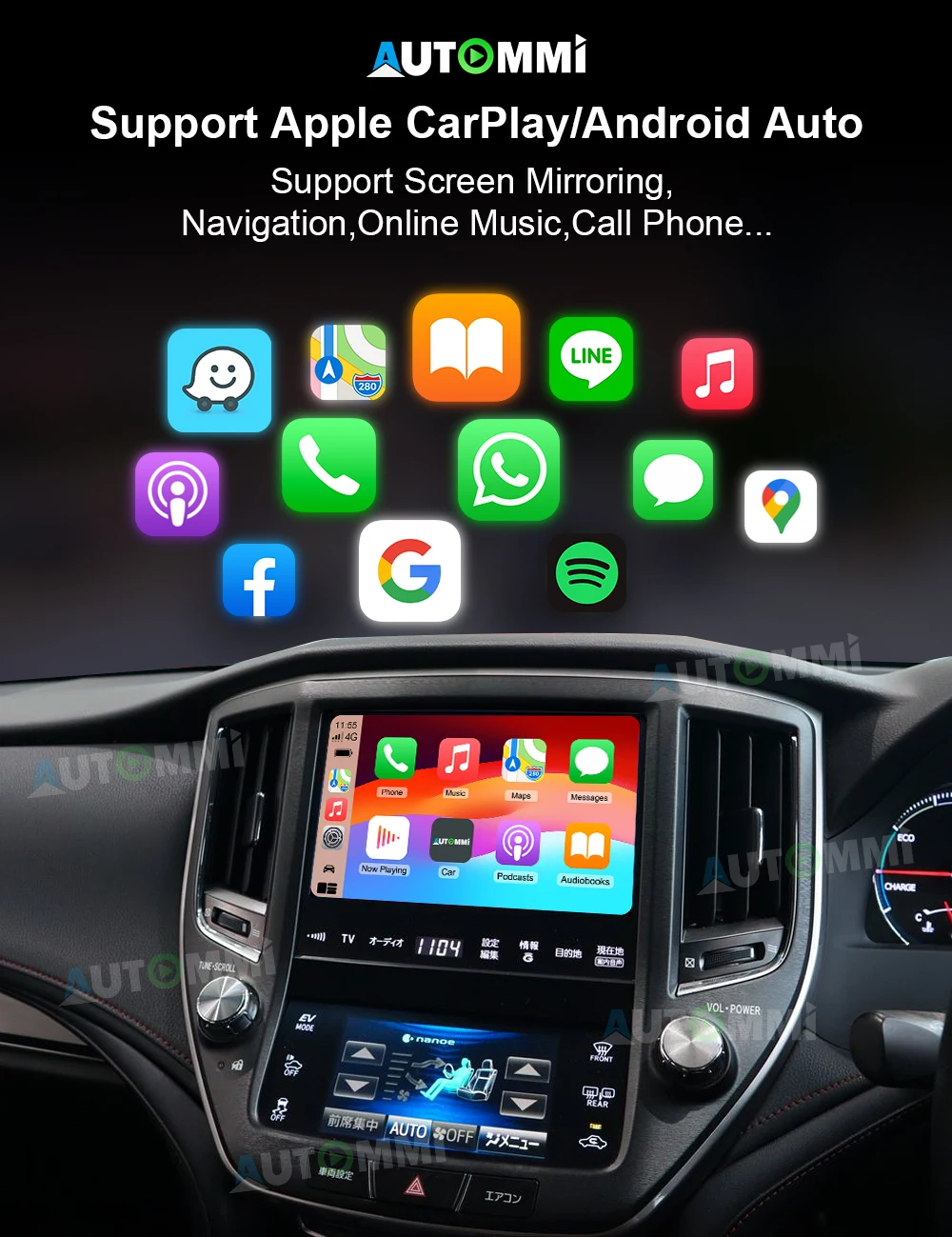 Wireless Apple CarPlay & Android Auto Multimedia Box for Toyota