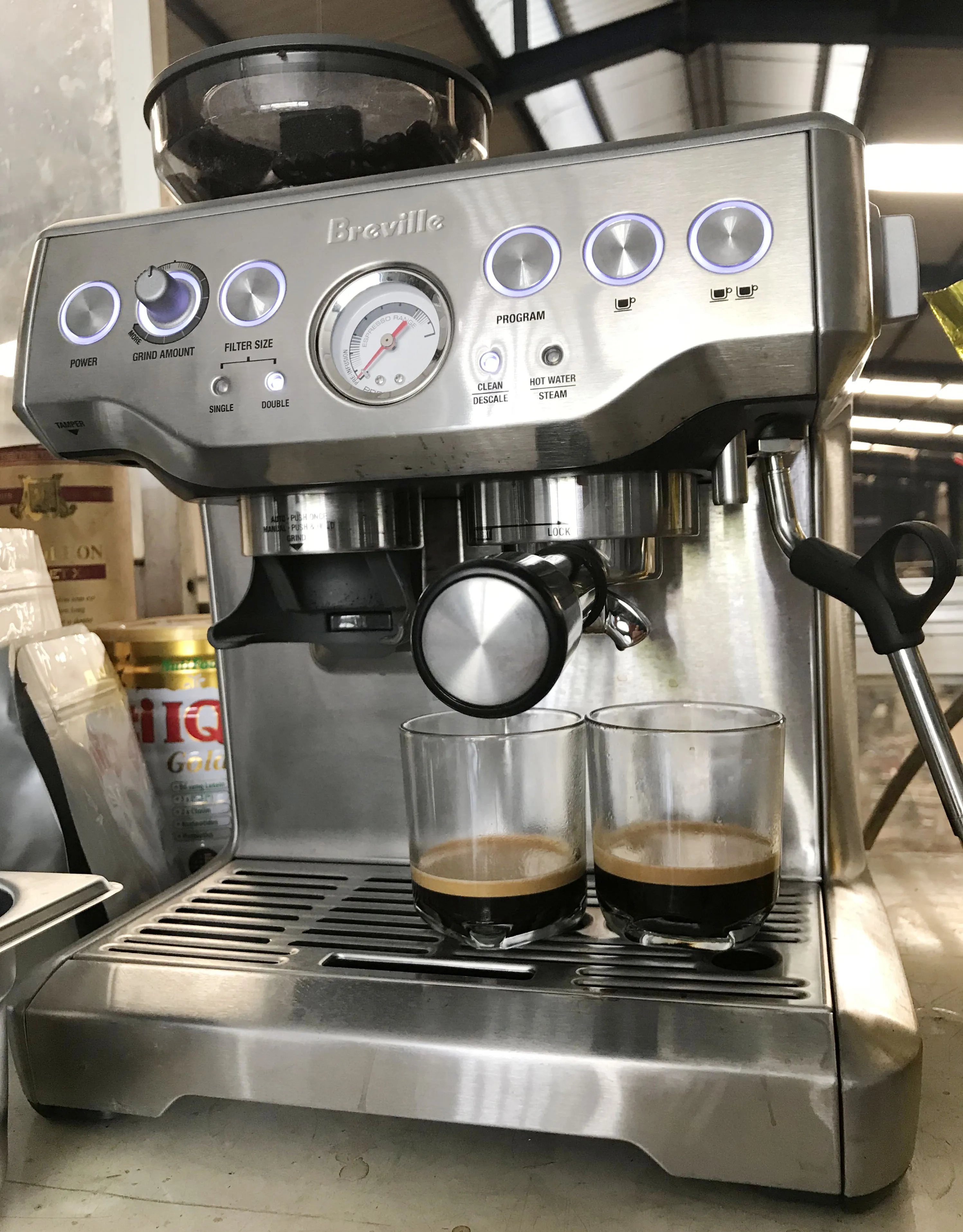 Tostadora de granos de café de gran tamaño, tambor, tostador de