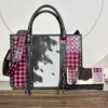 Dark Pink & Black Checkered