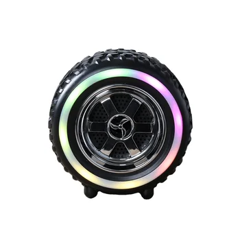 Best selling  TH-08 tire speaker Portable desktop LED flash light speaker with good sound quality dropshipping products 2023