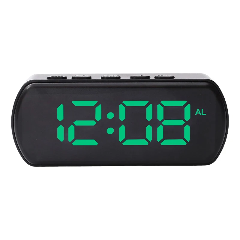 New 6092 Multifunctional Brightness Adjustable Display Temperature Date Time Bedside Table Digital LED Alarm Clock for Bedroom