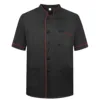 Black With Red Trim Short Sleeve
