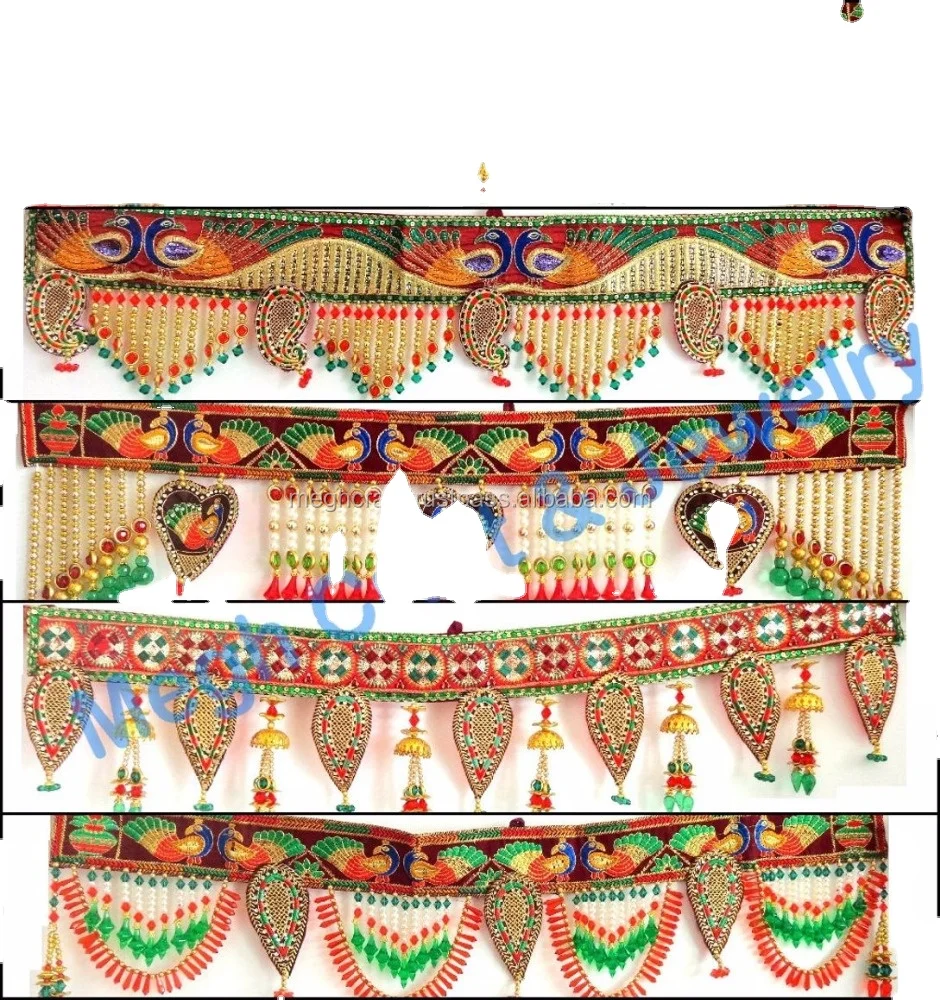 Indian Handicrafts Door Window Toppers Valance Toran Wall Hanging Ethnic Mirror