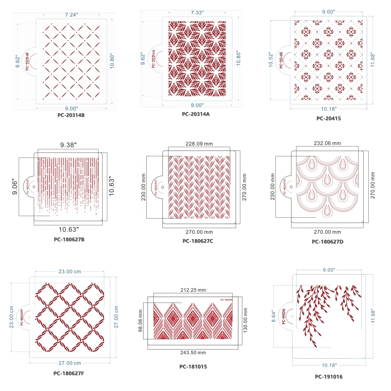Ak Wholesale Cake Decorating Plastic Stencil For Cookies Sugar Sieve