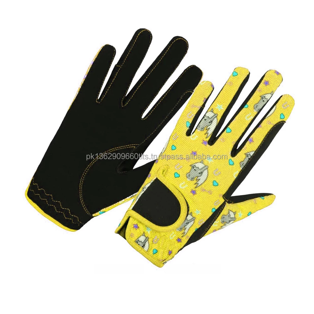Kids Durable Long Riding Horse Gloves Equestrian Glove Horse Racing