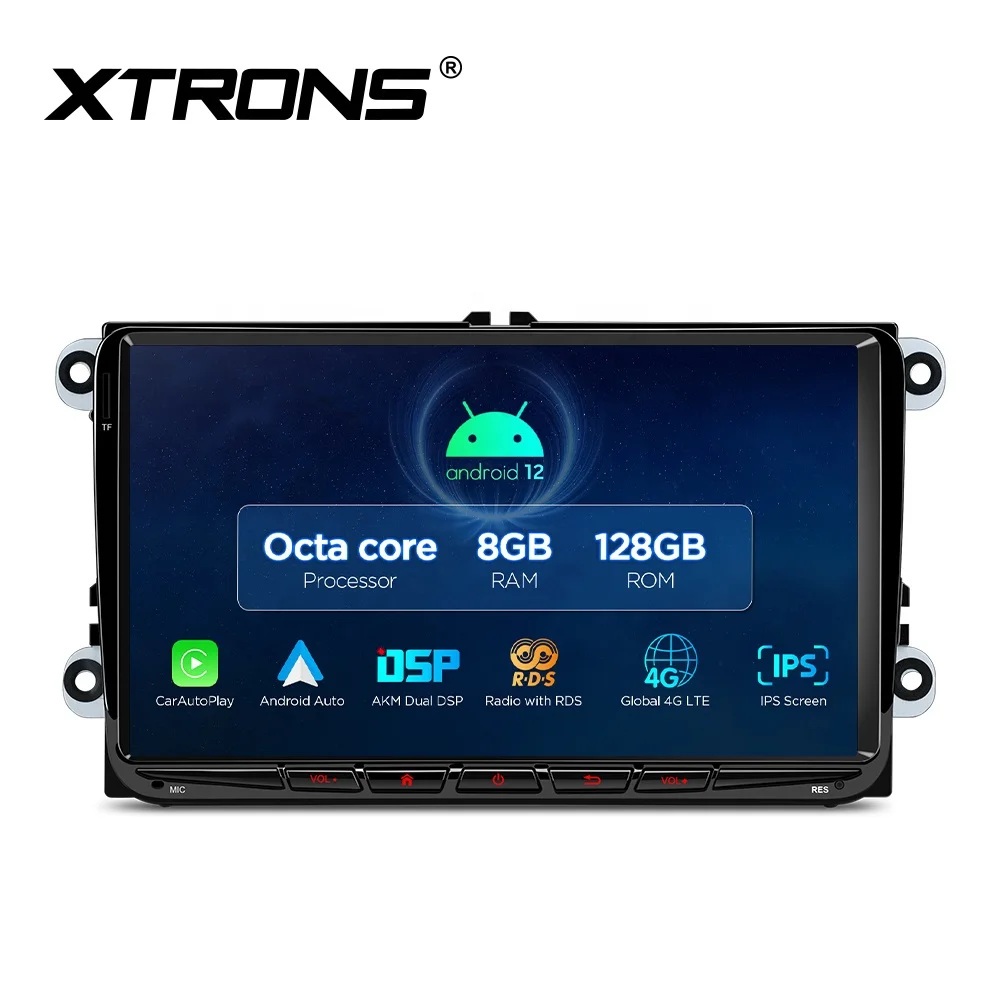 Xtrons 8core 8+128gb Android 12 Car Stereo For Vw Golf Passat B6/skoda ...