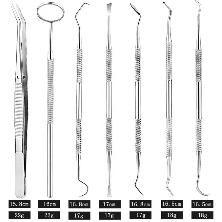 Kit D'Outils De Soin Dentaire ICB - 5 Pièces - Pour Nettoyage Bucco-Dentaire à Domicile