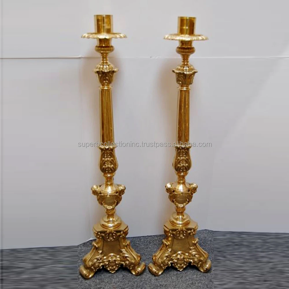 Brass Altar Religious Candle Holder Handmade Wholesale And Suppliers
