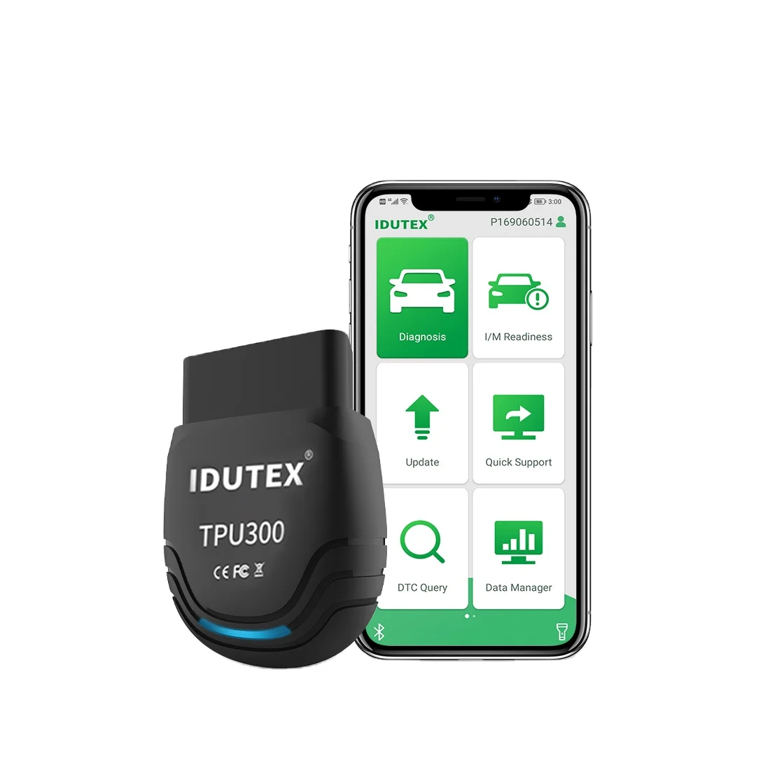 Диагностический сканер Idutex TPU-300 Bluetooth OBD2 для бензиновых и  дизельных двигателей| Alibaba.com