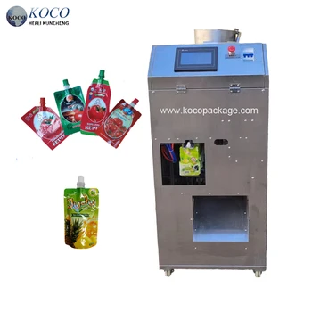 KOCO spout pouch making machine / soft drink spout pouch filling machine / standup spout pouch filling machine