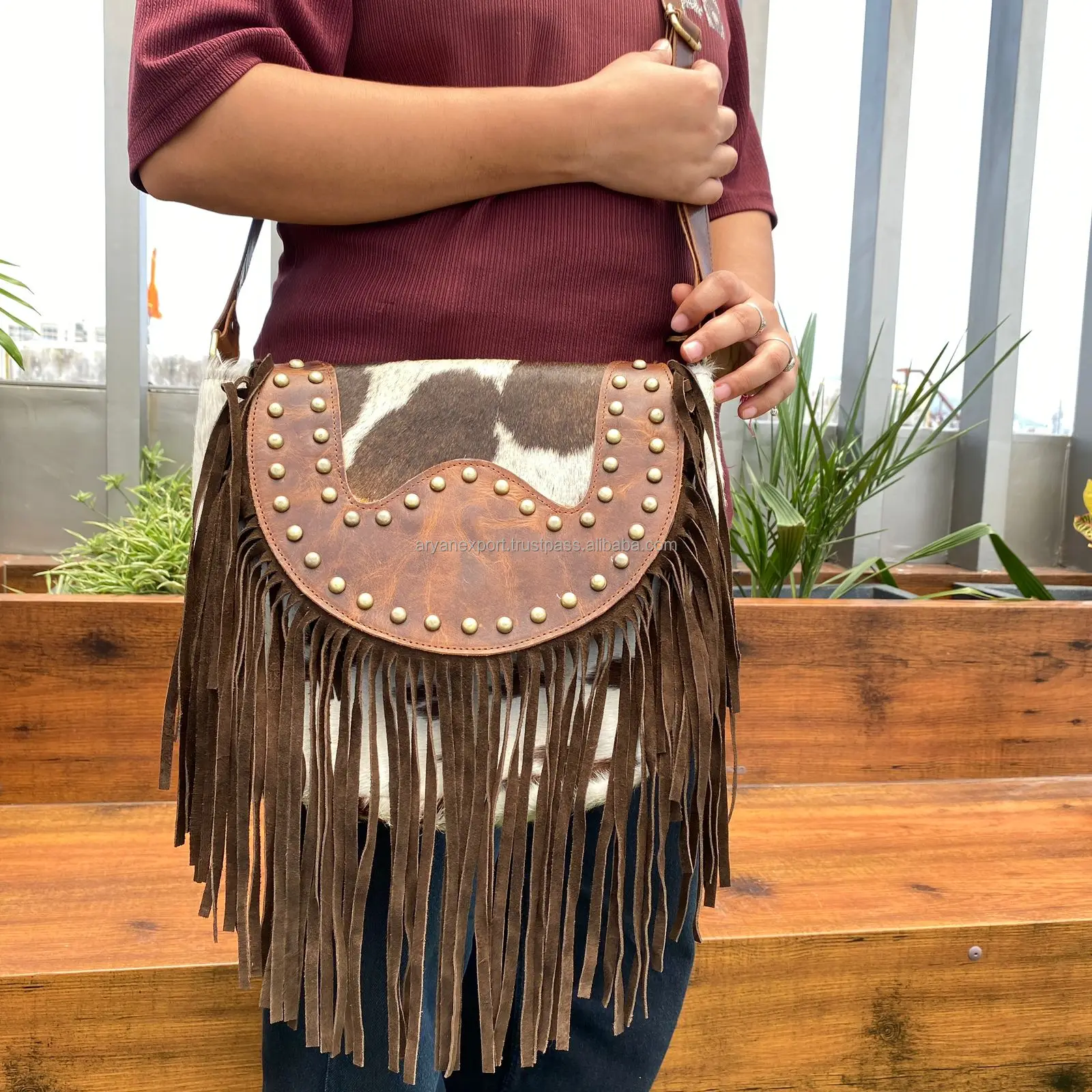 Shop Our New Designer Fringe Bag Western Style Real Cowhide Leather