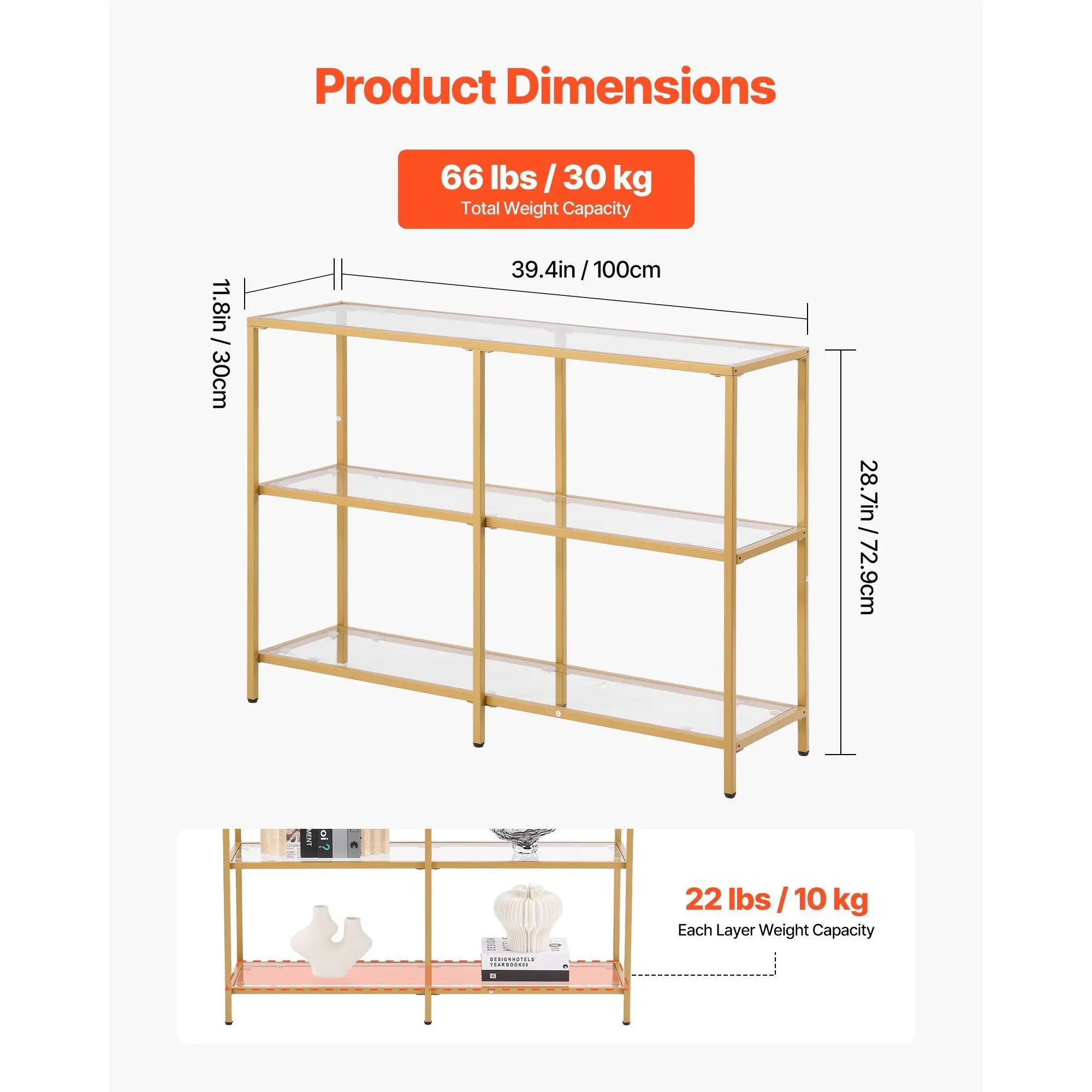 Elvarenae Aurelia Glass Console Table — product detail
